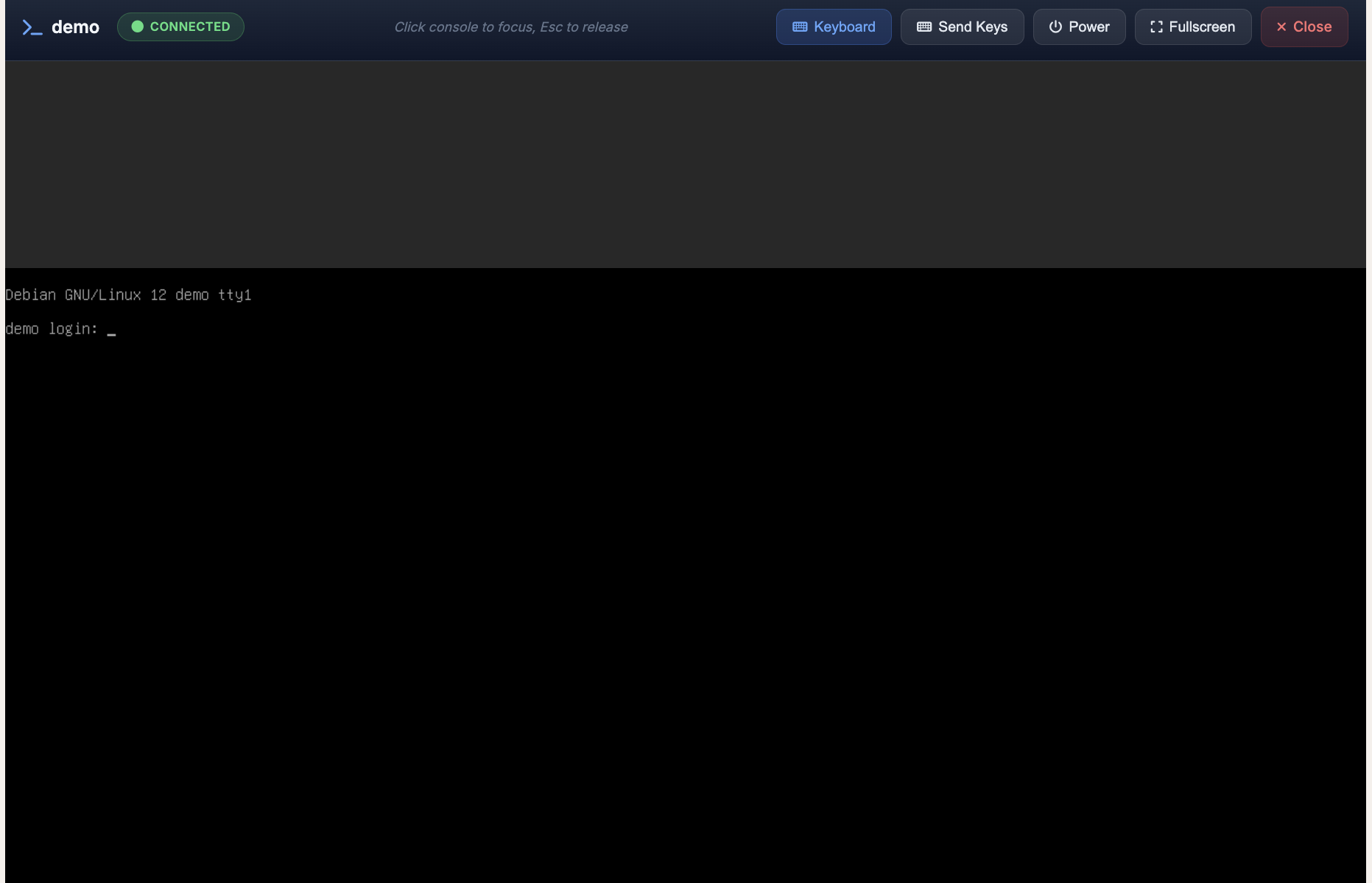 Browser-based VNC console
